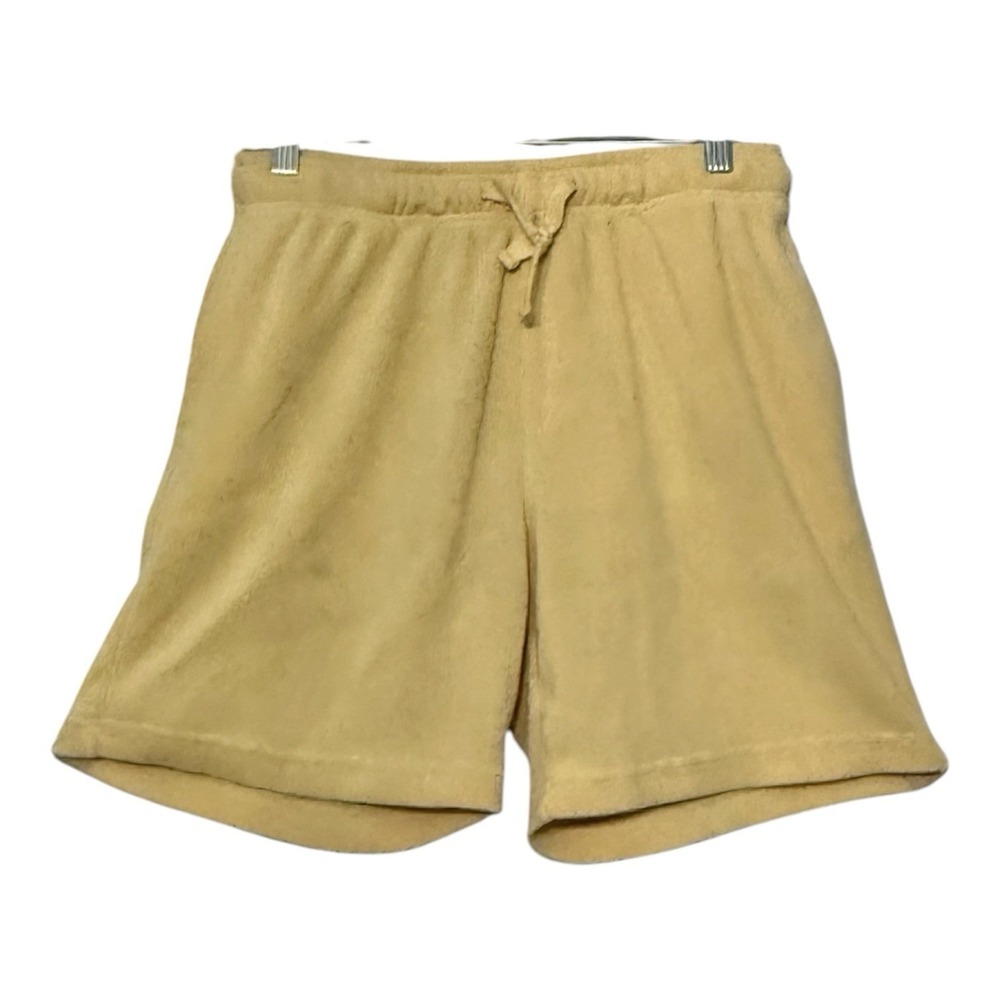 Negative Space Corduroy Ribbed Sweat Shorts 6" Drawstring Yellow Men's Small